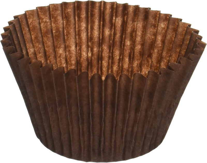 Decony Brown Mini Paper Cupcake Liners - MADE IN USA -Fluted Cupcake Holder Cups for Baking Muffins, Food-Grade, Odorless, Non-Stick, Fits Mini Pans, 1 1/2'' x 1", [500-Count] - Image 2